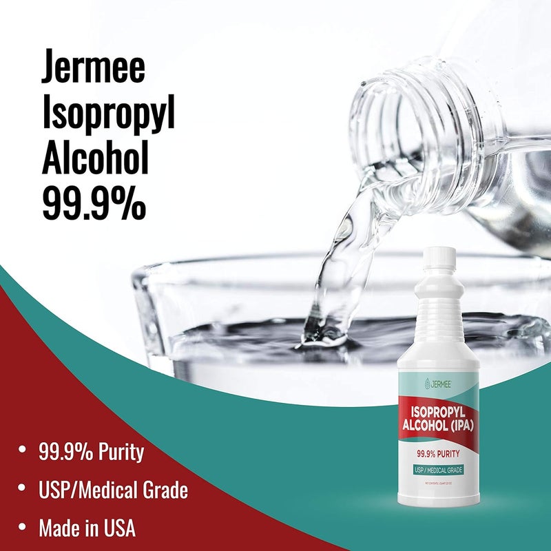 JERMEE Isopropyl Alcohol (IPA) 99.9% Purity - USP/Medical Grade - Concentrated Rubbing Alcohol, Made in The USA - 128 oz - Image 3